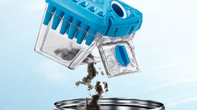 Convenient emptying of the waste container