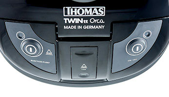 THOMAS Twin TT Orca hoover, comfortable rubberised control buttons