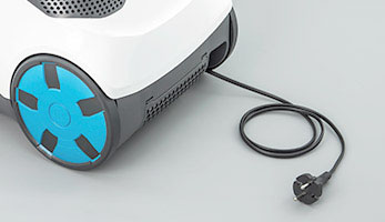 THOMAS vacuum cleaner, long power cord with automatic reel for large operation range and comfort