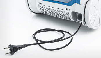 THOMAS vacuum cleaner, long power cord with automatic reel for large operation range and comfort