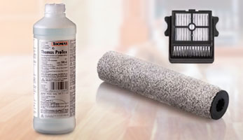 THOMAS AquaFloorCleaner Cordless Plus, в комплекте есть запасной валик, фильтр и моющий концентрат ProTex