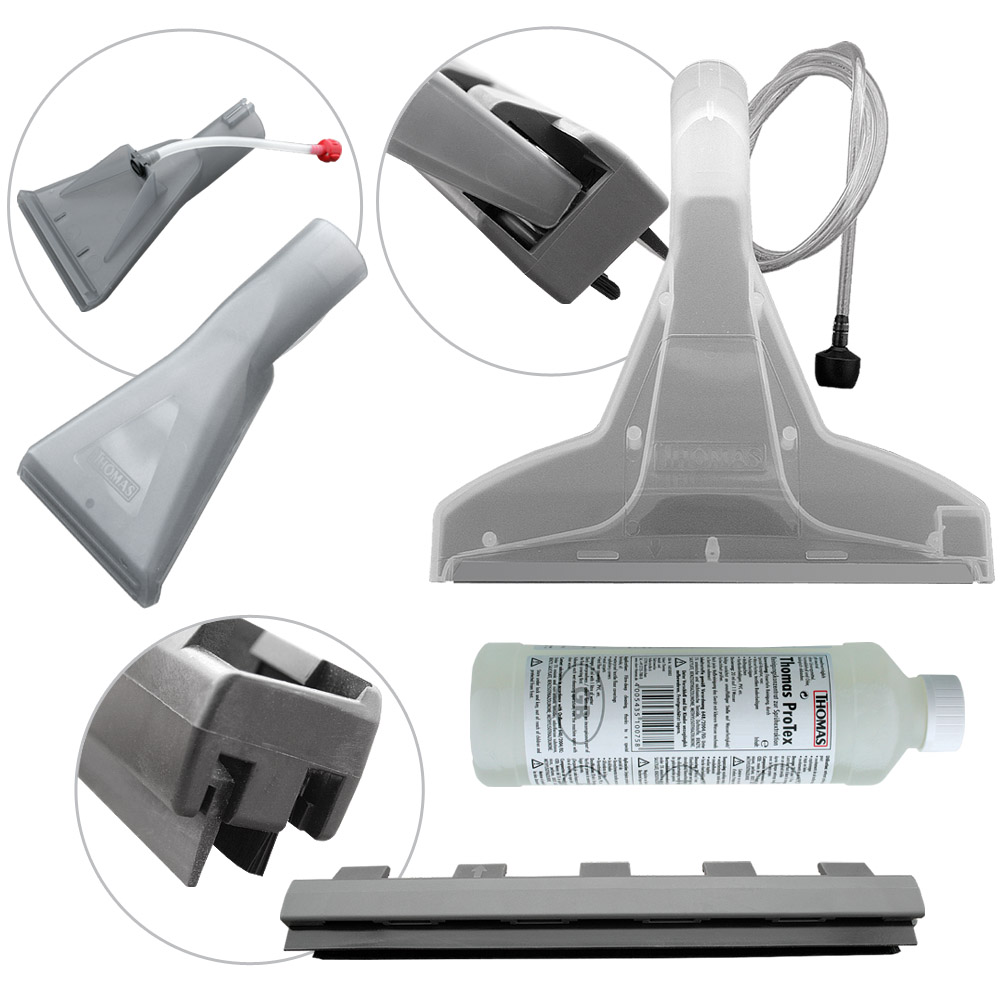 THOMAS Twin XT wet vacuum cleaner, washing nozzles for carpets, hard floors, furniture and ProTex cleaning concentrate