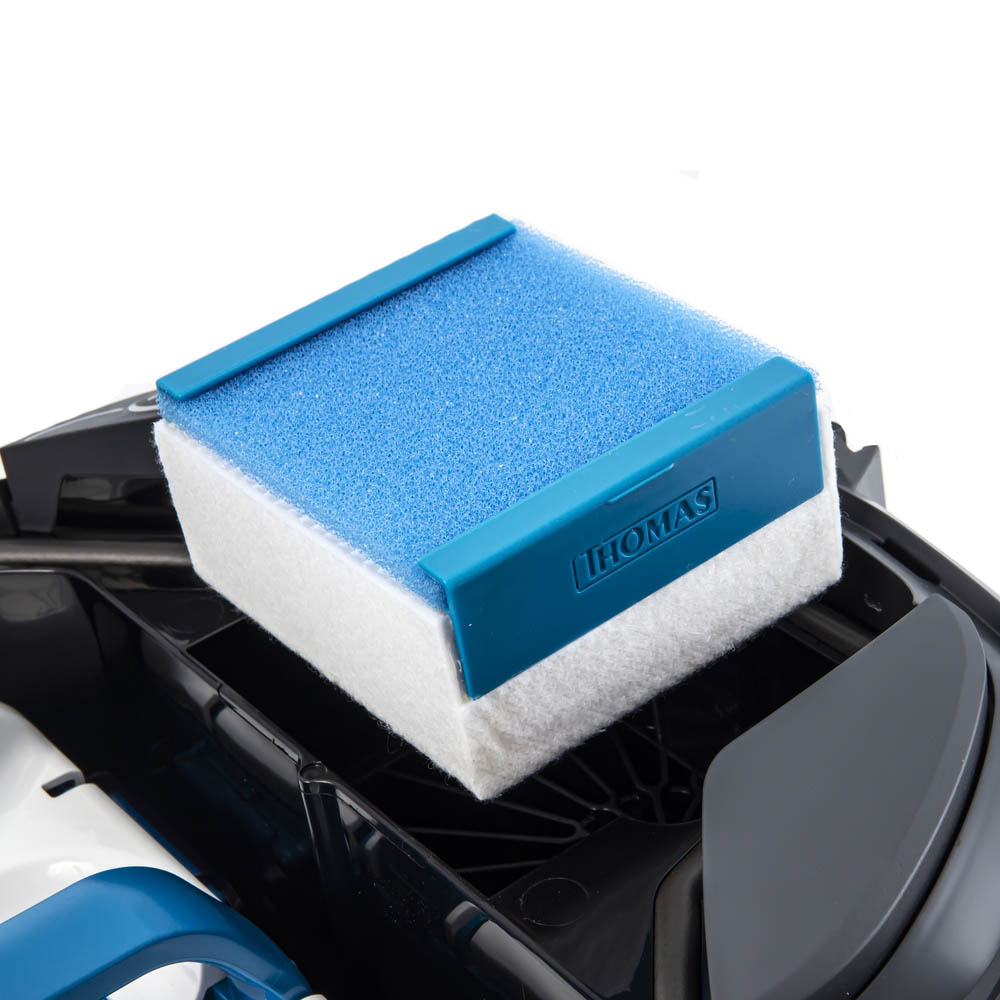 Thomas AquaBox Compact vacuum has a HEPA 13 filter that retains the smallest dust particles, and a motor protection filter
