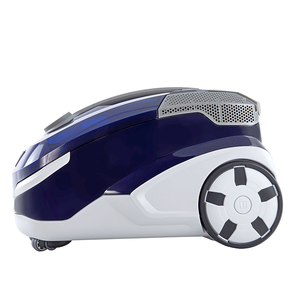 THOMAS Twin XT washing vacuum cleaner, side view, compact body in blue and white