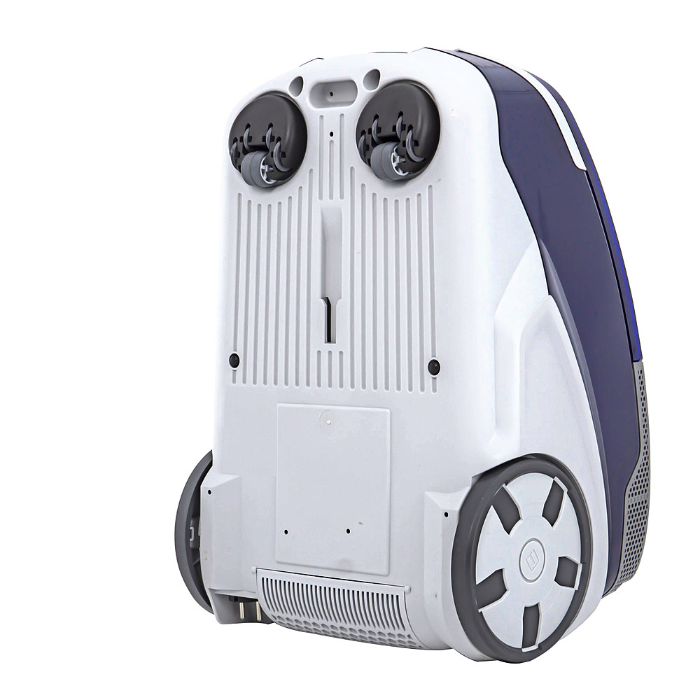 THOMAS Twin XT vacuum cleaner, view of the bottom and rollers. Vertical parking for easy storage