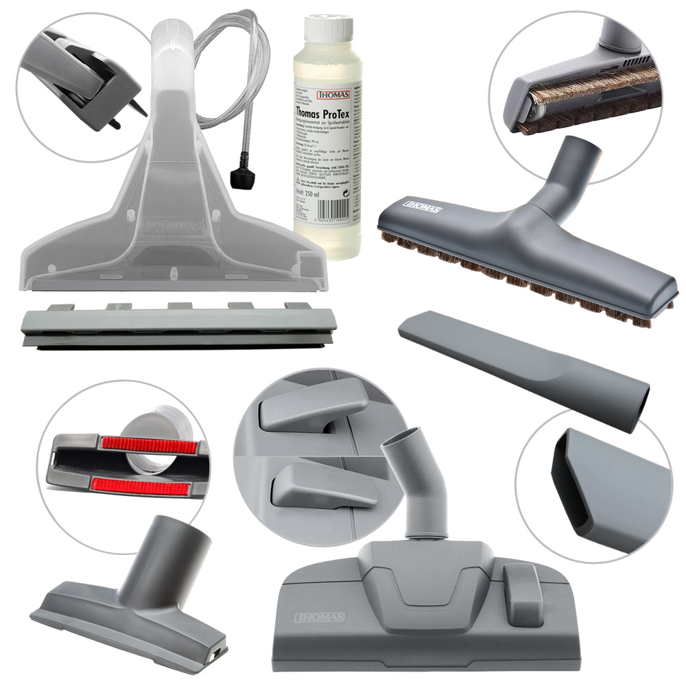 Wave XT washing vacuum cleaner, dry and wet nozzles for various surfaces and cleaning concentrate