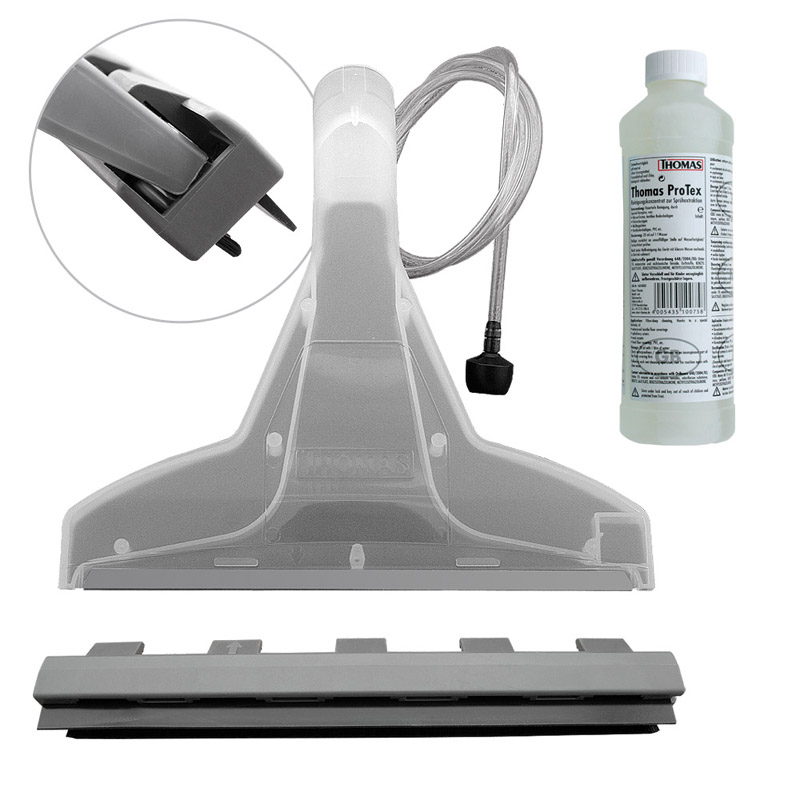 Nozzle with adapter for wet cleaning