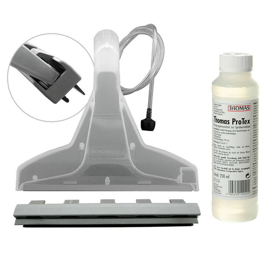Nozzle with adapter for wet cleaning