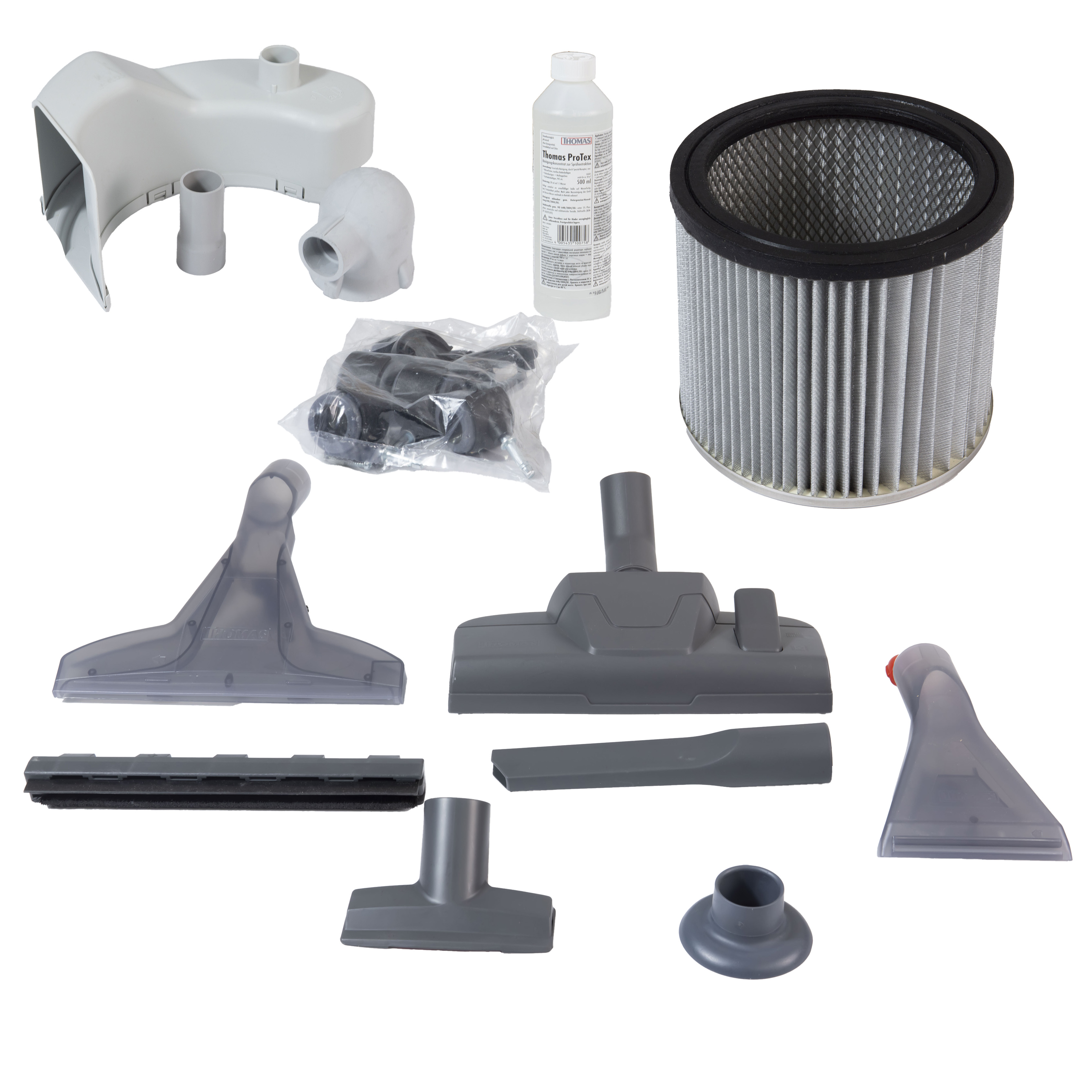 Prestige 20S Aquafilter, including nozzles for all surfaces, filter cartridge, cleaning concentrate