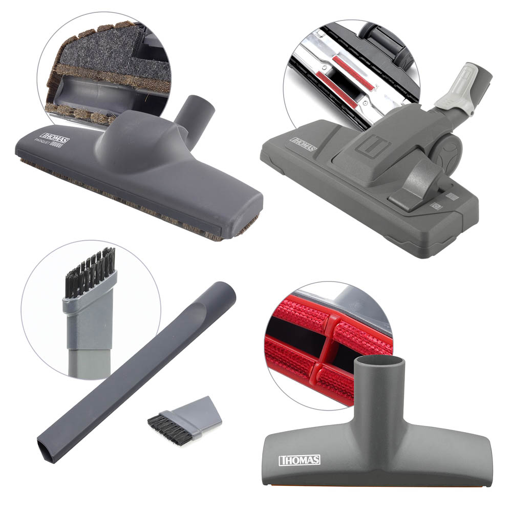 DryBOX+AquaBOX Parkett, nozzles for floors, crevices, delicate surfaces and for cleaning furniture from pet hair 