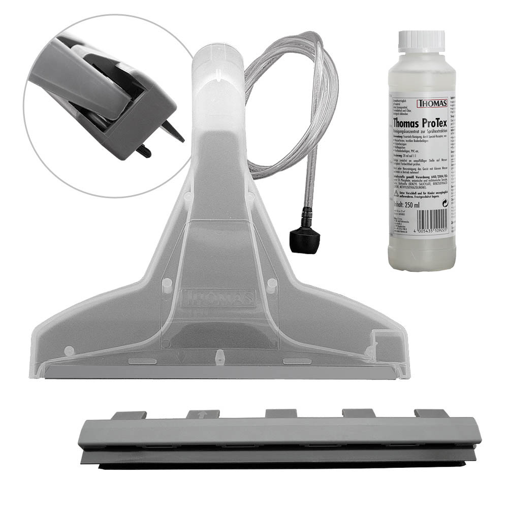 THOMAS Mokko XT vacuum cleaner, carpet washing nozzle, hard floor adapter, ProTex detergent