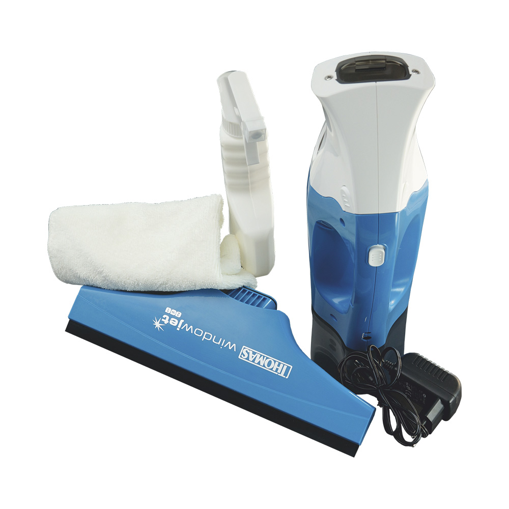 THOMAS Window Jet 2in1 window vacuum with charger, water spray and wipe
