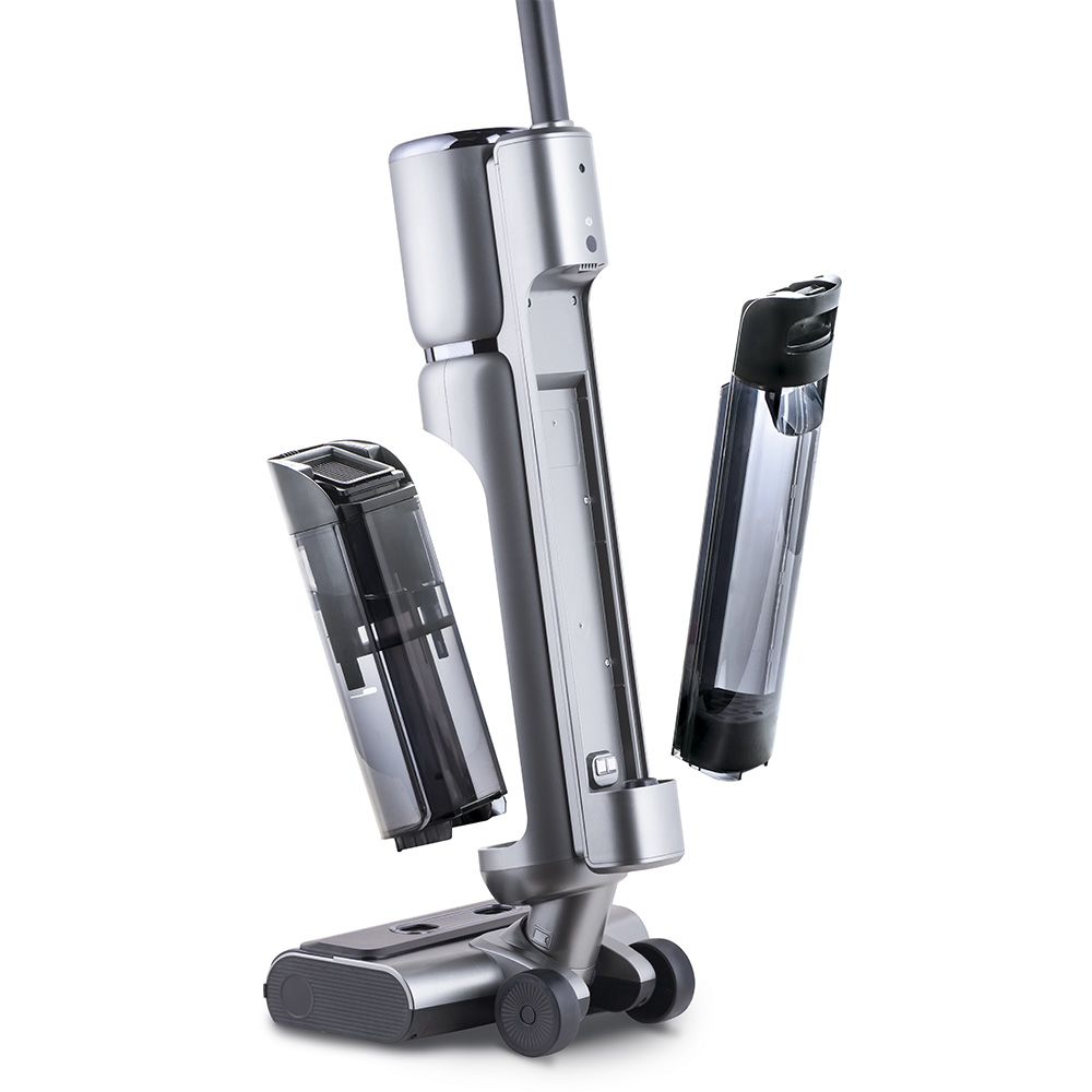 Аккумуляторный пылесос AquaFloorCleaner Cordless, отдельные емкости для чистой и грязной воды, которые легко снимаются