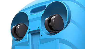 THOMAS AQUATIC JET, front running rollers for easy movement and overcoming obstacles