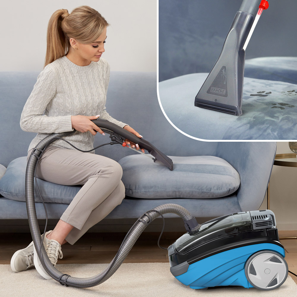 Wet cleaning of upholstered furniture