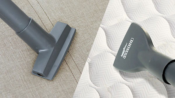 Тщательная очистка мягкой мебели и спальных матрасов с помощью специальных насадок