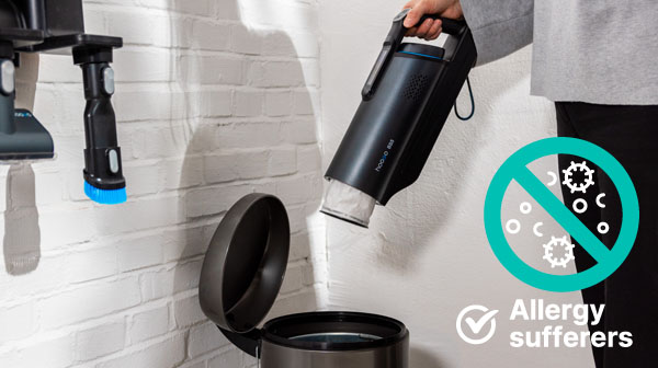 Quick and easy cleaning of the device. Cleaning without dust exhaust.