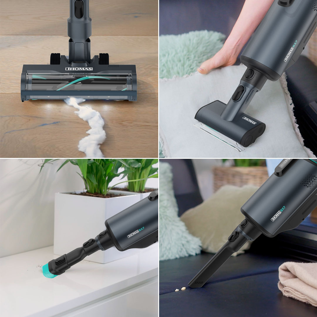 BX 7, nozzles for floors, furniture, delicate surfaces and hard-to-reach places