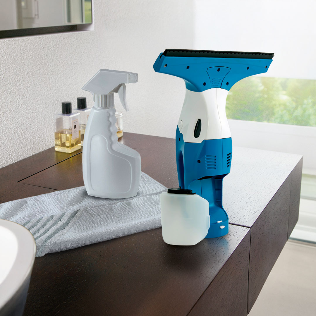 Стеклоочиститель THOMAS Window Jet 2in1 с зарядным устройством, пульверизатором для воды и салфеткой