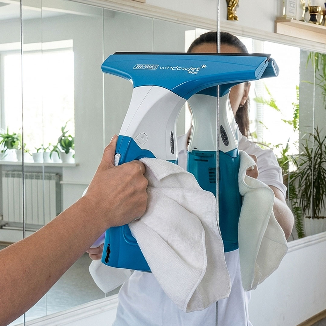 Беспроводной стеклоочиститель THOMAS Window Jet 2in1, эргономичный корпус без сопла
